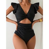 Moteriškas bikinis Seksualus maudymosi kostiumėlis aukštu juosmeniu Paplūdimio maudymosi kostiumėlis Moteriškas vasaros maudymosi kostiumėlis S