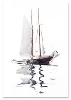 Plakat obraz żaglówka jacht 21x29,7 cm A4