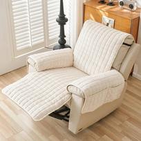 1Seater Recliner Sofa Covers Flannel Plush Armchair Slipcovers with Pockets Relax Recliners Sofa Mat Chair Cover Home 1 Seat (53x190cm)S
