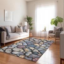 Realistiškas akmens rašto kilimas Retro etninio stiliaus Goose minkštas akmens plokštės meno kilimas Bohemiško stiliaus namų dekoravimo kilimas 40x60cm white