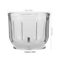 350ml Garlic Grinder Glass Bowl Clear Food Processor Bowl For Meat Chopper Masher Press Replacement Part For Kitchen Cooking