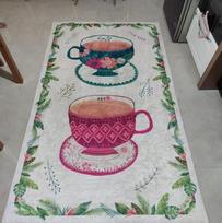 Coffee Swirl Kitchen Runner Rug Modern Abstract Brown Cream Carpets Home Decoration Mats 40X120CM