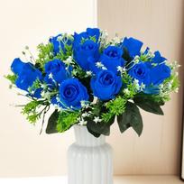 18 Heads Real Happy Flower Mini Photography Photo Gift Natural Simulated Rose 10 Colors Rose Flowers Decorative Home Decorative
