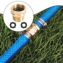 Garden Hose Connector Set, Brass Adapter, Connection Pipe Accessories, Repair Function, Waterproof 1 Piece