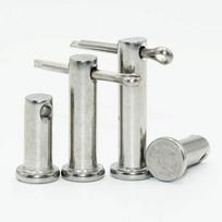 10Pcs/Set Durable M4 Pin Shaft Cotter Flat Head Cylindrical Positioning Pin T Shape with Hole Plug Pin Set 10Pcs 4x8mm