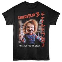 Chucky - Presto - Licencijuotas Unisex trumpomis rankovėmis vaikiškas marškinėlis - Juodas 110