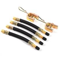 4PCS 140mm Flexible Tire Valve with 2 Clamps Tyre Valve Extension  Truck/Bus Tire Inflation juoda