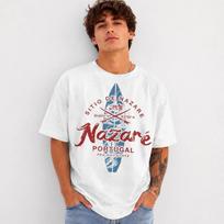 Lisbon Portugal Retro Surf Graphic T-Shirt Vintage Beach Surfing Tee S