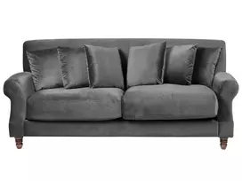 Dvivietė sofa EIKE aksominė pilka