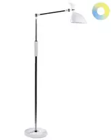 LED toršeras ANDROMEDA su reguliatoriumi, metalinis, baltas