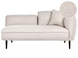 Dešininė šezlongo kėdė CHEVANNES Boucle šviesiai smėlio spalvos