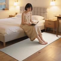 Katifeiya Floating Dust Bedside Rug, Bedroom Carpet, Waterproof, Non-Slip, Stain-Resistant, Low Maintenance, Luxurious High-End Bed Runner