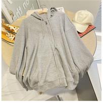 Women's Hooded Long Sleeve Zip Up Hoodie Loose Fit Casual Pocket Oversized Sweatshirts M