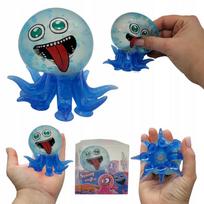 MEGADIDI PREMIUM SQUEEZERS cheerful OCTOPUS with SUCTION CUP, BLUE box