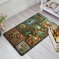Dinosaur Collection Pattern Rug Floor Mat for Living Room or Bedroom Soft and Comfortable Carpet a Gift for Birthday and Holiday. 40x60cm( 15x23in )