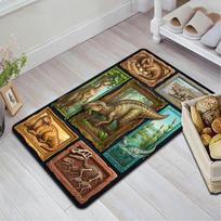 Dinosaur Collection Pattern Rug Floor Mat for Living Room or Bedroom Soft and Comfortable Carpet a Gift for Birthday and Holiday. 40x60cm( 15x23in )