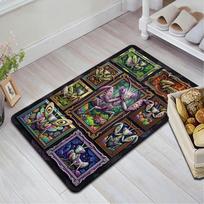 Mantis Variations Art Frames Pattern Rug Floor Mat for Living Room or Bedroom Soft and Comfortable Carpet a Gift for Birthday and Holiday. 40x60cm( 15x23in )