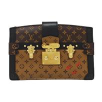 [Pre-Owned] Trunk Clutch Classic Monogram Canvas With Removable Shoulder Strap Coated Canvas And Calfskin Trim Soft Box Small Square B - Good #1F0X00V ONE SIZE