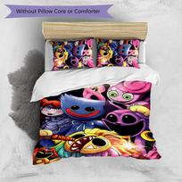 poppy playtime Printed 3PCS Bedding Set Soft Breathable Duvet Cover Pillowcases Set Washable Bedroom Decor Home Gift 135cm*200cm