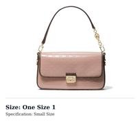 MICHAEL KORS Bradshaw Patent Leather Crossbody Bag, Handbag Small Womens Pink 30F1G2BL1A-FAWN One Size 1