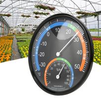 Househeld Indoor Outdoor Round Pointer Type Thermometer Hygrometer Temperature Humidity GaugeTH101 Black Color: Black
