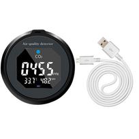 Portable CO2 Tester Air Quality Monitoring NDIR Sensor Data Carbon Dioxide Detection Instrument for Home Environment Assessment with Digital Display
