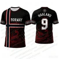 Norway No.9 Haaland Football Jersey Vikings Culture Shirt Breathable Quick Drying Sportswear Fan Gift Adult Children'S T-Shirt 2XL