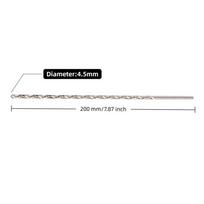 2PCS High Speed Steel Extra Long Drill Bits 6mm Diameter HSS Drill Bits  For Hardened Metal 4.5x200mm0.18x7.87in