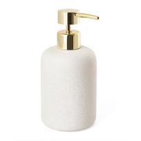 Soap dispenser 400 ml AWD INTERIOR 1912 Bonita white gold stoneware