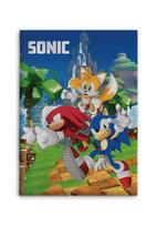 SONIC The HEDGEHOG Children's Fleece Blanket 100 x 140 cm Throw Cover