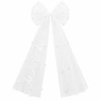 Elegant Bride Bow Hair  Veil Simple Marry Veil Clothes Match Wedding Headdress  Engagement Headscarf