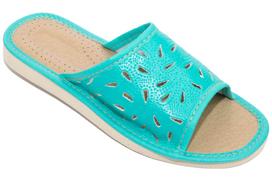 Greenish women's slippers, comfortable home slippers, women's flip-flops 40