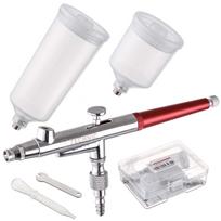 Modeling Airbrush with 0.4mm Nozzle and Two RED Tanks for Painting