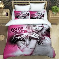 Music Singer Avril Lavigne Duvet Cover Pillowcase Bedding Set Adult Boys Girls Bedroom Decoration Gift Single Twin King Size 135x200cm