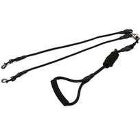 Nylon Two Heads Dogs Leash Adjustable Dogs  Traction Rope 2/3/4 Way Pet Leash  Walking The Dogs Black-Two Ropes