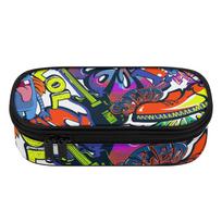 Pencil Case Large Capacity Zip Around Closure 300D Polyester with Main Compartment Mesh Pocket and Pen Slots for Boys Girls One Size