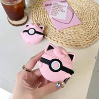 For Airpods 4 Case 2024,Pokemon Pink Ball Shockproof Protective Silicone Earphone Silicone Cover For Airpod 4 Case Funda Kids for airpods 1 2