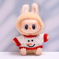 Labubu Snowman Christmas Sweater & Dress-Up Doll Clothes: First & Second Gen Pendant Blind Box Fits 1st and 2nd Gen Labubu Pendant