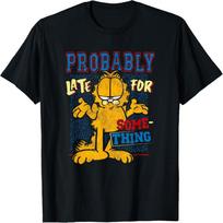 Garfield Probably Late For Something Distressed Vintage T-Shirt S