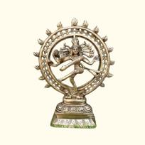 Dancing Shiva Nataraja Murti, Lord Shiva Dancing Shiva Natraj Idol - 9.25 Inch beige