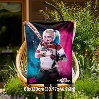 Harley Quinn Labanakt Savižudžių Būrys - Mesti pledas, Minkštas patalynės užvalkalas, Flaneliniai pledai, Svetainė, Kelionės, Stovyklavimas, Naudoti visais sezonais194 130x150cm(51x59inch) black