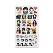 Sky Demon Slayer Autumn Festival 3D Embossed Sticker Set - Japanese Anime Cartoons, DIY Phone Decor (4-Pack)