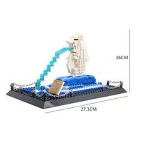503PCS MERLION STATUE SINGAPORE Building Blocks Landmark Architecture Model Small Particle Assemble Bricks Children Educational