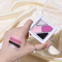 Nešiojami Reverse World keturių spalvų akių šešėlių paletė Spice Girl Pink Summer Blue Green Pocket akių šešėliai beige