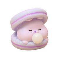 Bubble-Breathing Burger Squeeze Toy Soft TPR Fidget for Stress Relief Cute Macaron-Shaped Decompression Gadget for Kids Adults