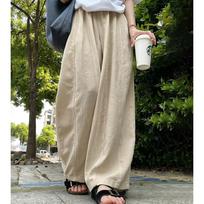 Women's High Waist Wide Leg Pants Loose Fit Minimalist Lyocell Cotton Trousers Solid Lightweight Lazy Style Ankle Length Bottoms S
