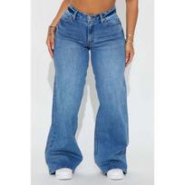Women High Waist Wide Leg Jeans Vintage American Washed Loose Long Denim Pants Medium Stretch Streetwear Spicy Girl Trousers S-XXL S