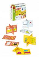 Montessori 3D educational puzzle for building houses.