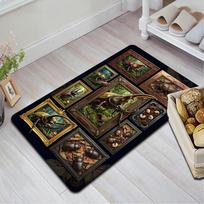 Rhino Beetle Collection Pattern Rug Floor Mat for Living Room or Bedroom Soft and Comfortable Carpet a Gift for Birthday and Holiday. 40x60cm( 15x23in )