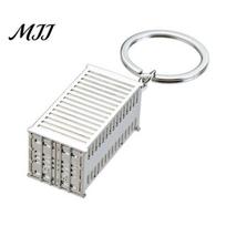 Industrial Style Keychain Container Shaped Pendant Metal Key Chain Logistics Fashionable Charm Foreign Trade Themed Keyring Compact Bag Accessories